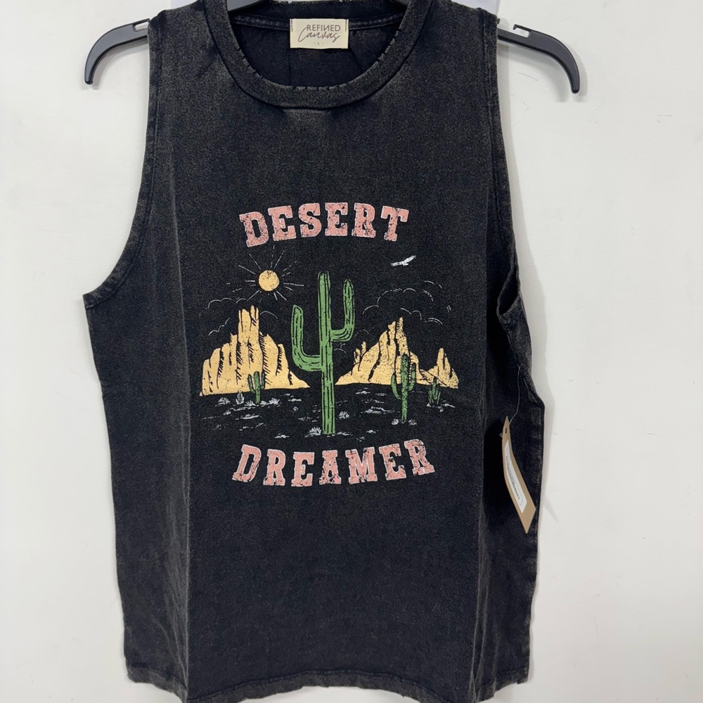 Desert Dreamer Black Tank Top by Refined Canvas